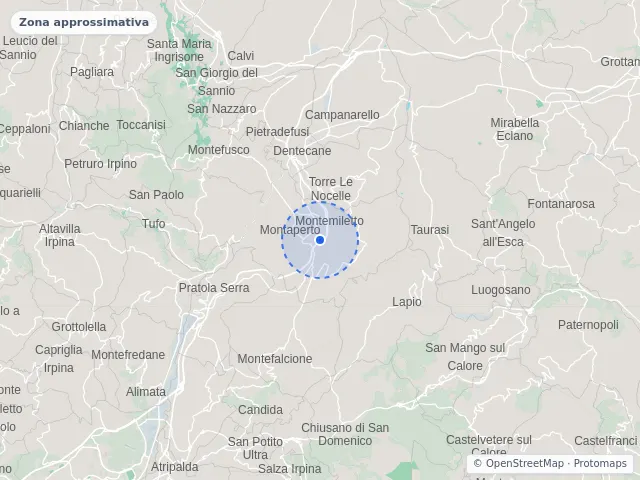 Mappa di Montemiletto, Avellino