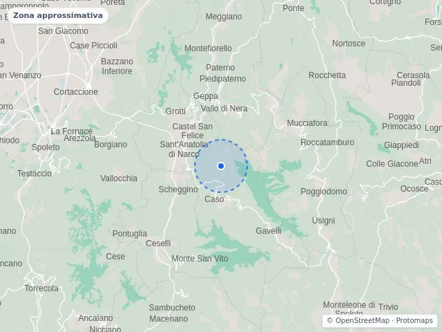 Mappa di Sant'Anatolia di Narco, Perugia