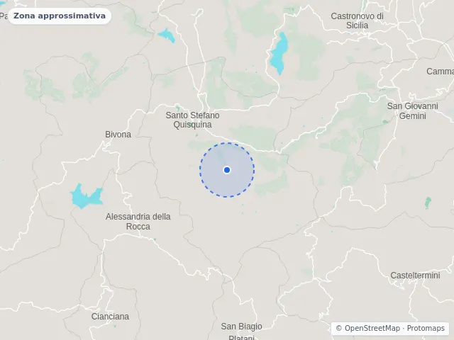 Mappa di Santo Stefano Quisquina, Agrigento