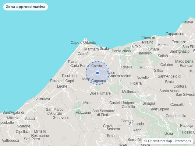 Mappa di Naso, Messina