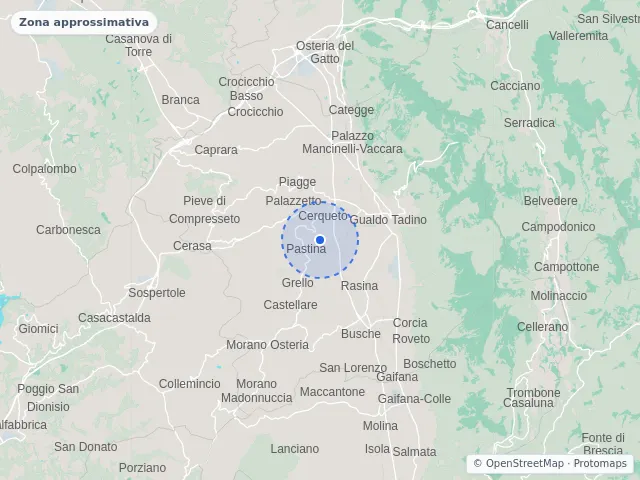Mappa di Gualdo Tadino, Perugia
