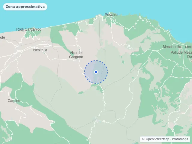 Mappa di Vico del Gargano, Foggia