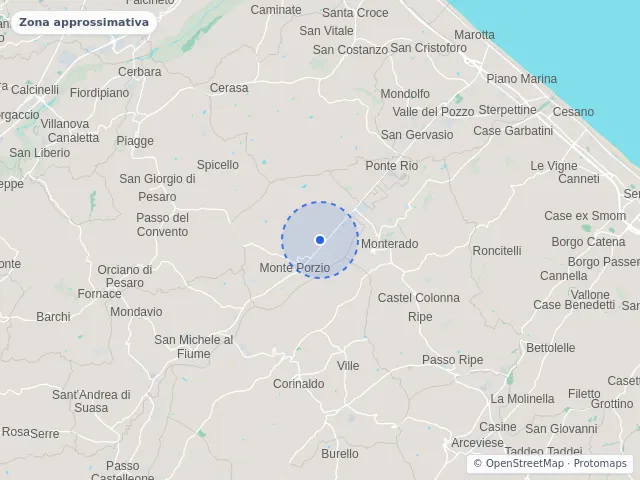 Mappa di Monte Porzio, Pesaro e Urbino