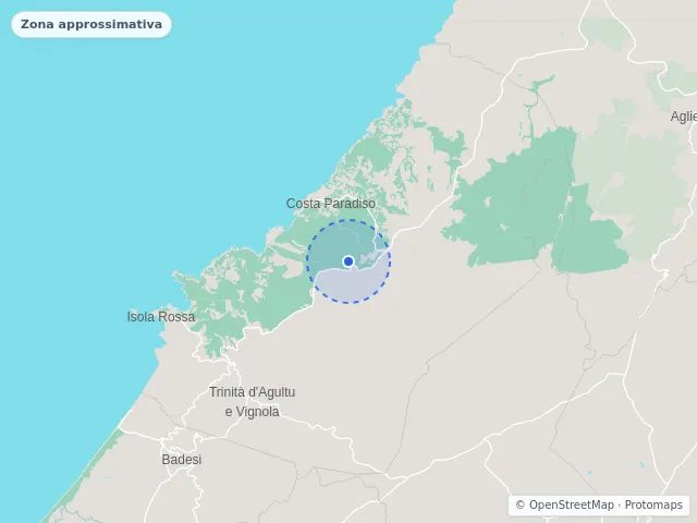 Mappa di Trinità d'Agultu e Vignola, Sassari