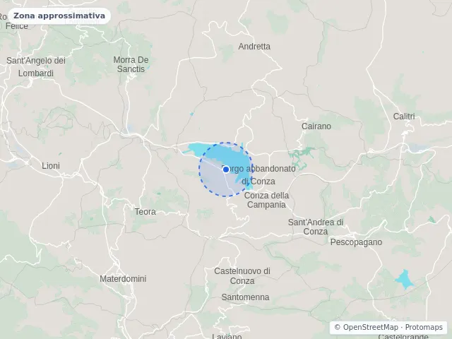 Mappa di Conza della Campania, Avellino
