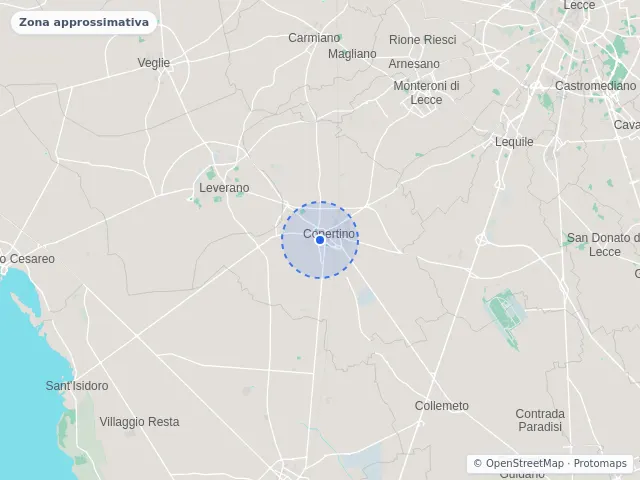 Mappa di Copertino, Lecce