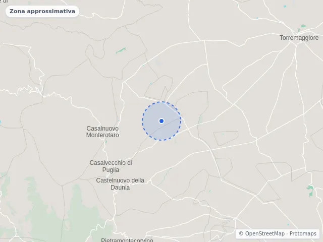 Mappa di Castelnuovo della Daunia, Foggia