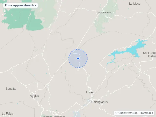 Mappa di Tempio Pausania, Sassari