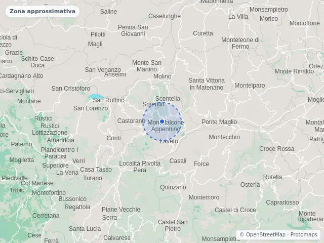 Mappa di Montefalcone Appennino, Fermo