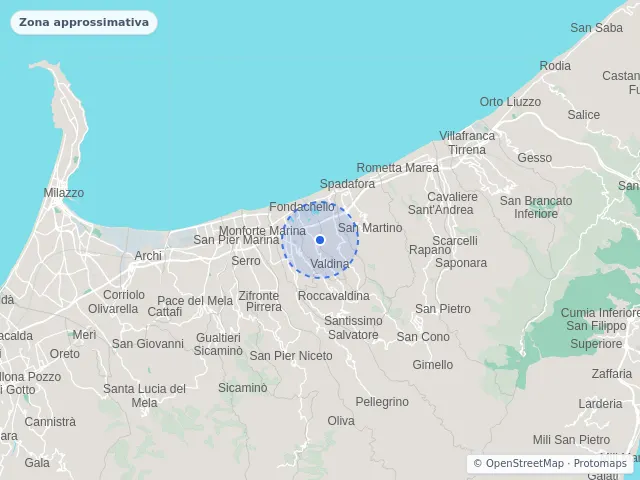 Mappa di Valdina, Messina
