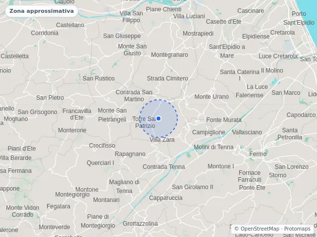 Mappa di Torre San Patrizio, Fermo