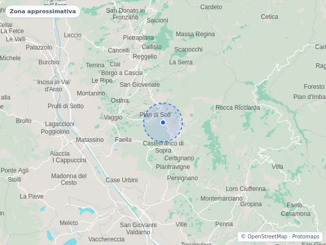 Mappa di Castelfranco Piandiscò, Arezzo