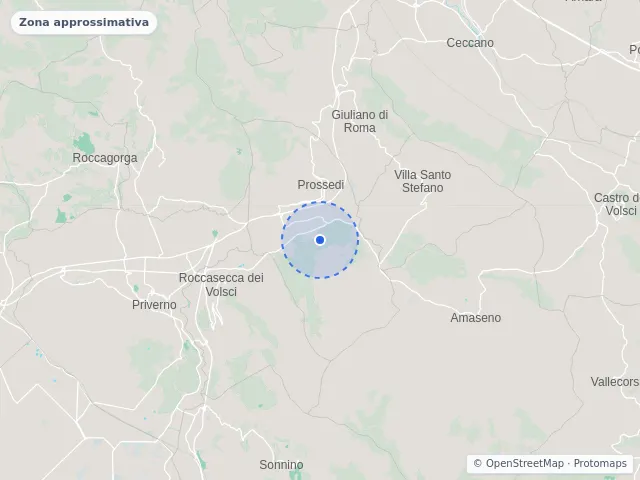 Mappa di Prossedi, Latina