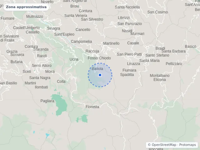 Mappa di Raccuja, Messina