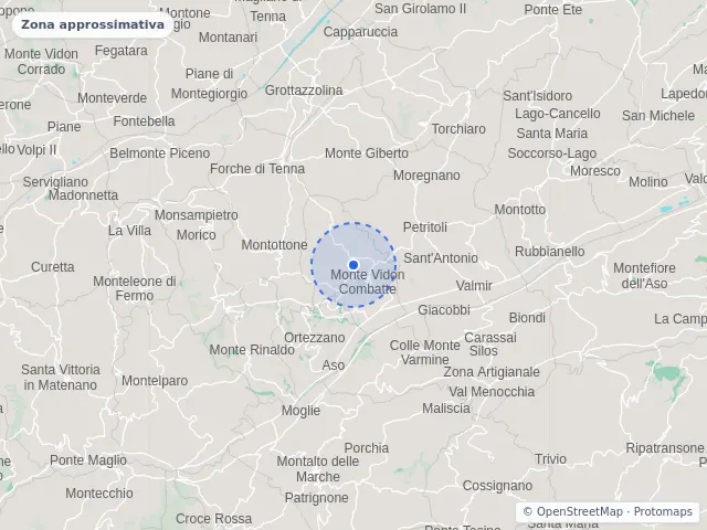 Mappa di Monte Vidon Combatte, Fermo