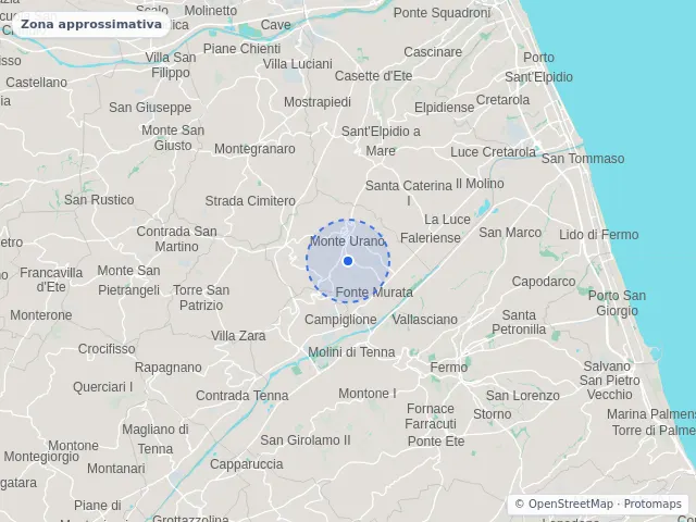Mappa di Monte Urano, Fermo