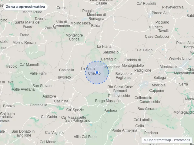 Mappa di Mondaino, Rimini