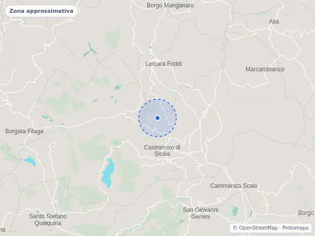Mappa di Castronovo di Sicilia, Palermo
