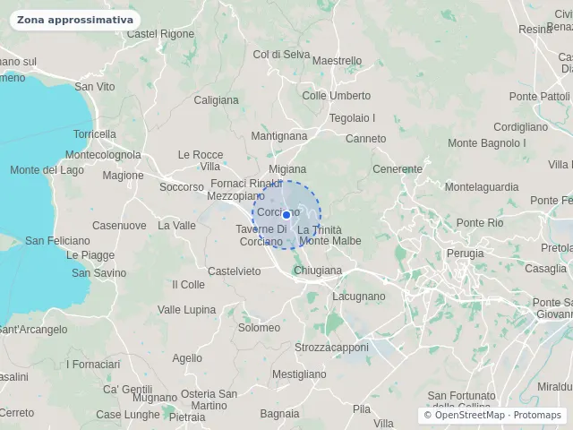 Mappa di Corciano, Perugia