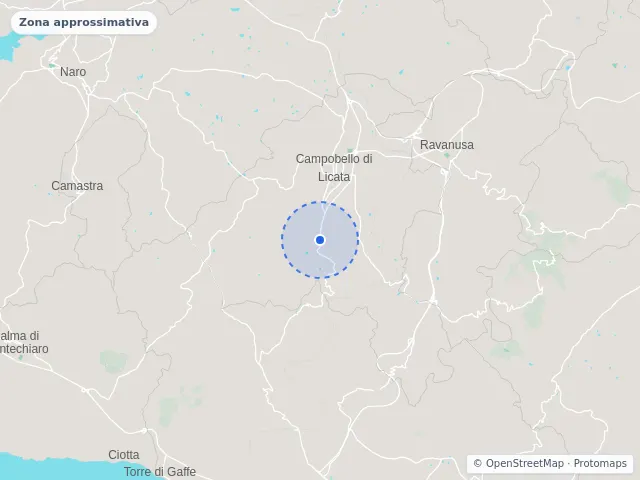 Mappa di Campobello di Licata, Agrigento