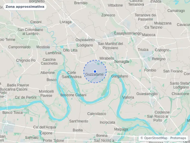 Mappa di Senna Lodigiana, Lodi