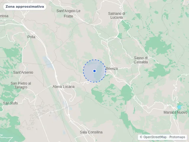 Mappa di Brienza, Potenza