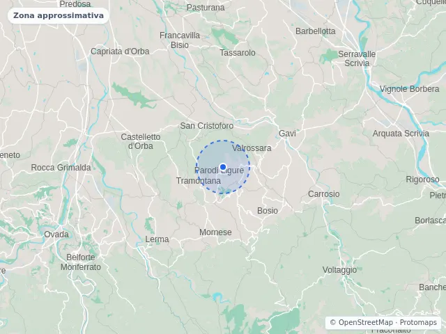 Mappa di Parodi Ligure, Alessandria