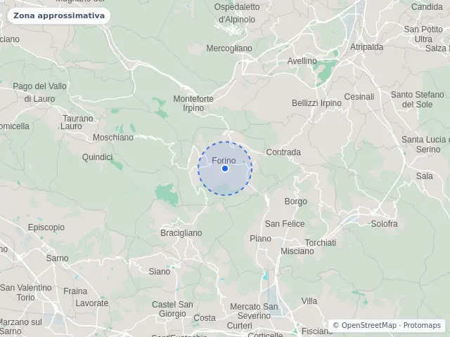 Mappa di Forino, Avellino