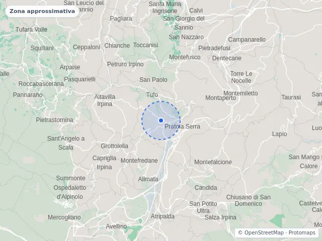 Mappa di Prata di Principato Ultra, Avellino