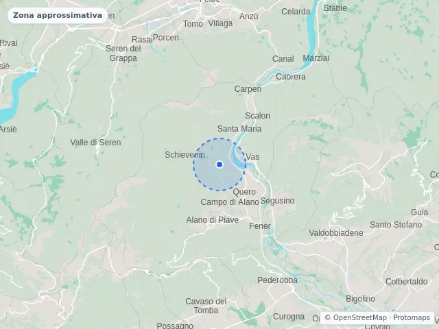 Mappa di Setteville, Belluno