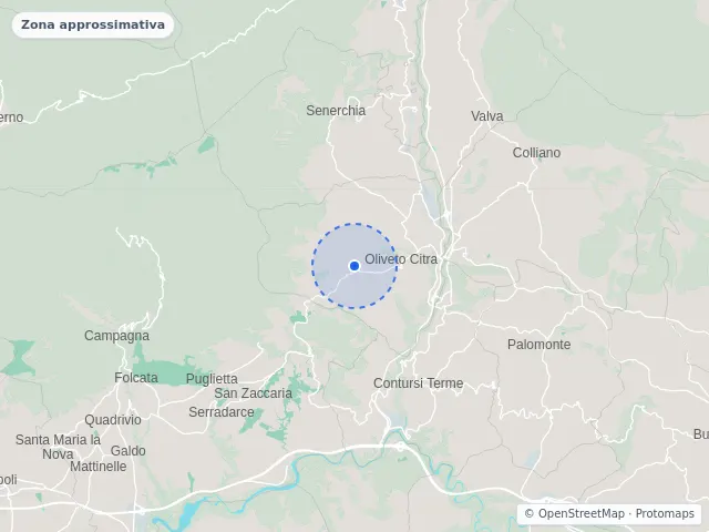 Mappa di Oliveto Citra, Salerno