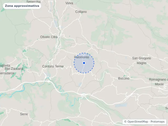 Mappa di Palomonte, Salerno