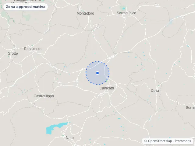 Mappa di Canicattì, Agrigento