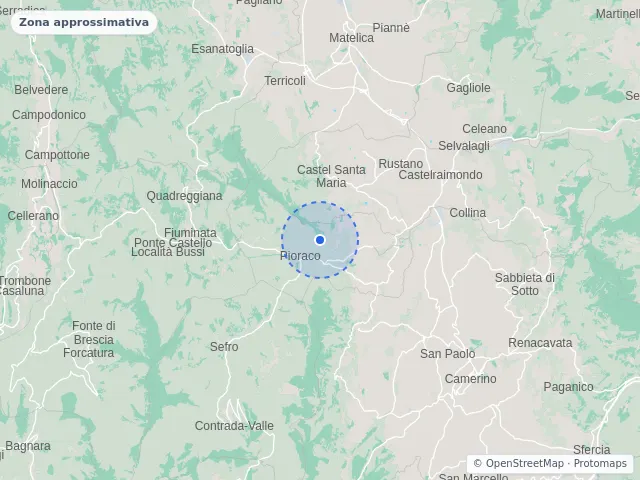 Mappa di Pioraco, Macerata