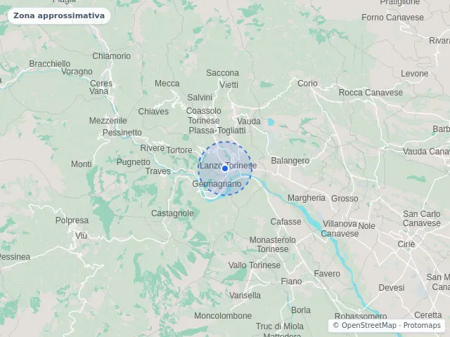 Mappa di Lanzo Torinese, Torino