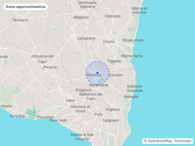 Mappa di Alessano, Lecce