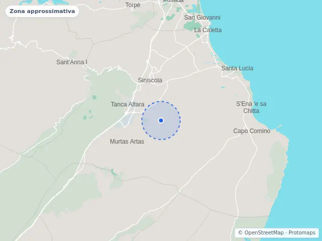 Mappa di Siniscola, Nuoro