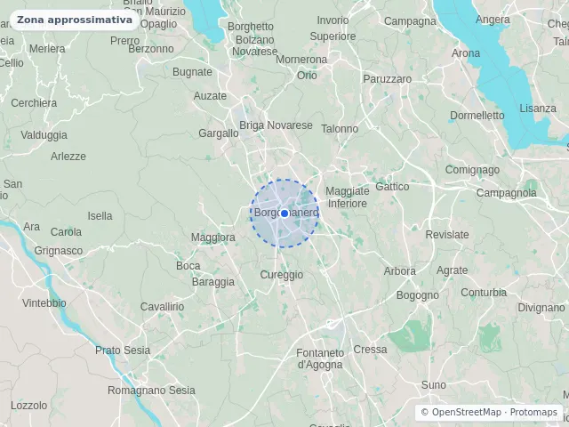 Mappa di Borgomanero, Novara
