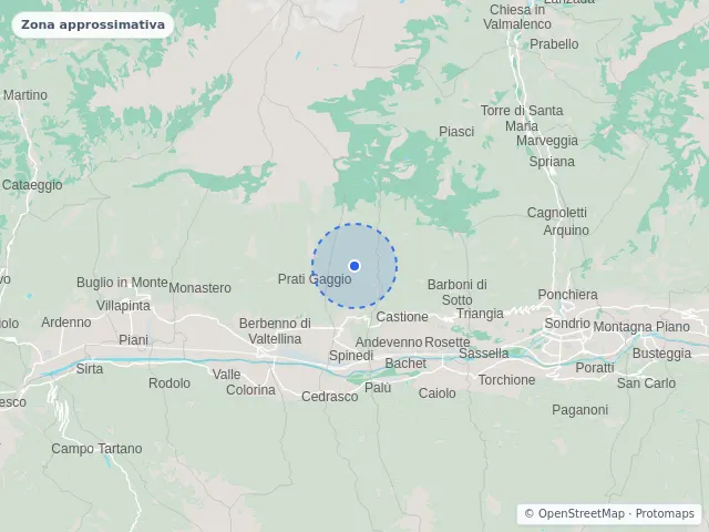 Mappa di Postalesio, Sondrio