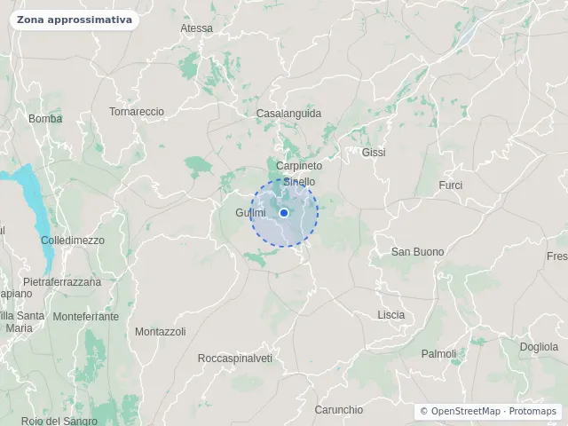 Mappa di Carpineto Sinello, Chieti