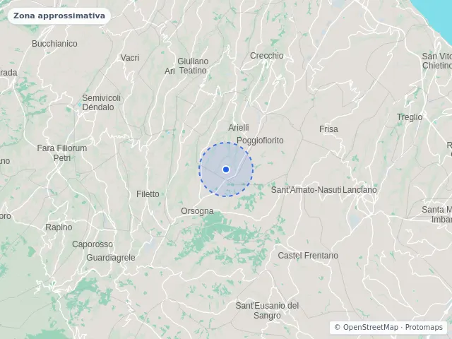 Mappa di Orsogna, Chieti