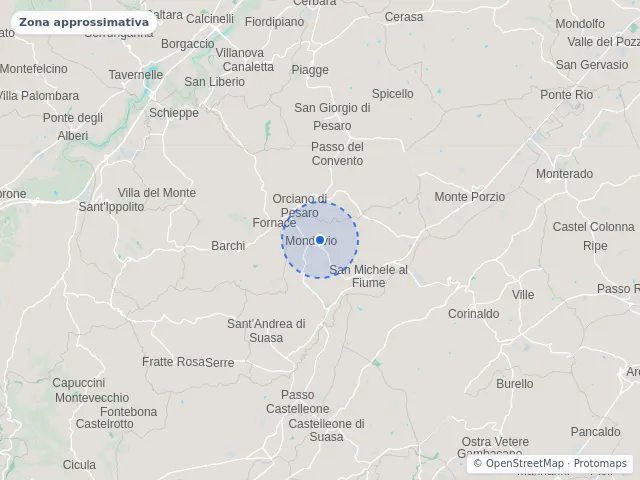 Mappa di Mondavio, Pesaro e Urbino