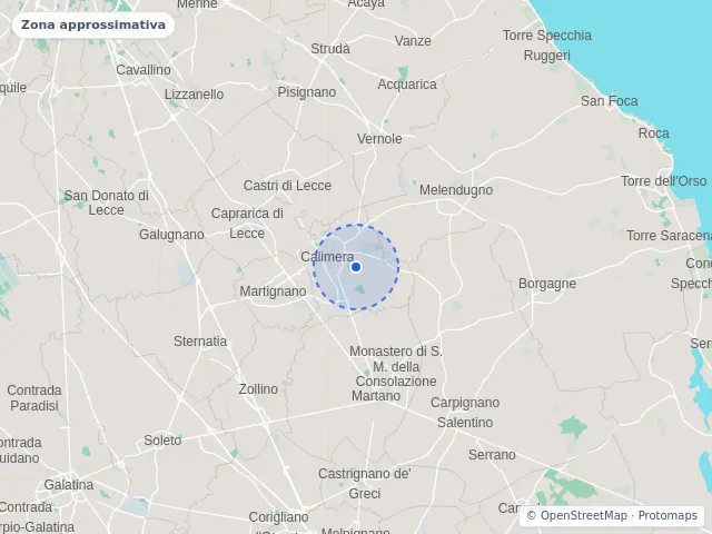 Mappa di Calimera, Lecce