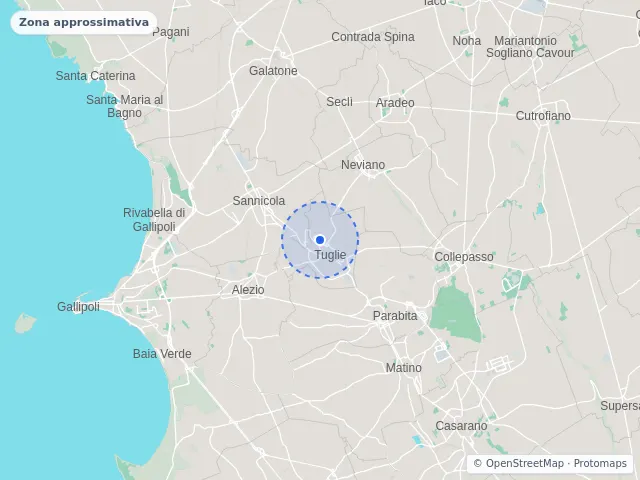 Mappa di Tuglie, Lecce
