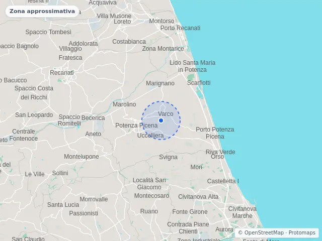Mappa di Potenza Picena, Macerata