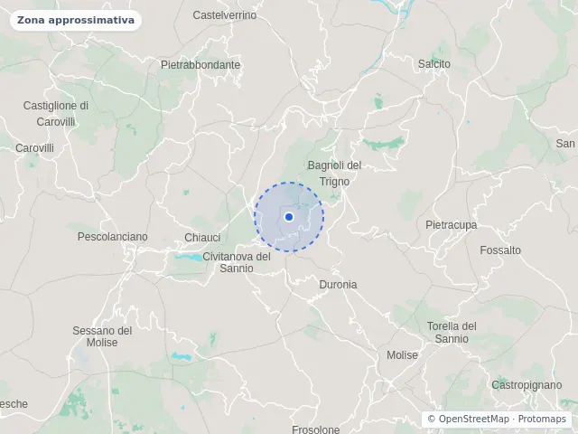 Mappa di Civitanova del Sannio, Isernia