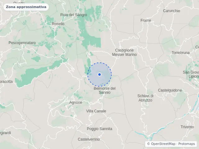 Mappa di Belmonte del Sannio, Isernia