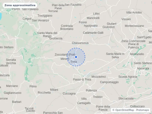 Mappa di Treia, Macerata