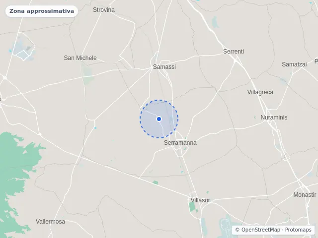 Mappa di Serramanna, Sud Sardegna