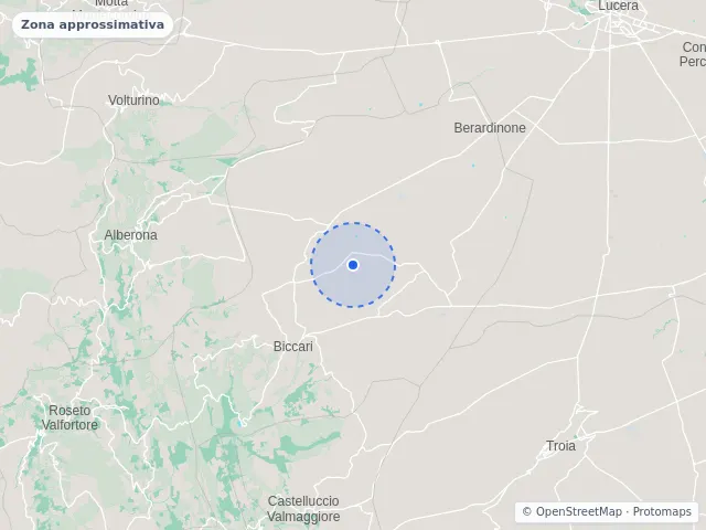Mappa di Biccari, Foggia